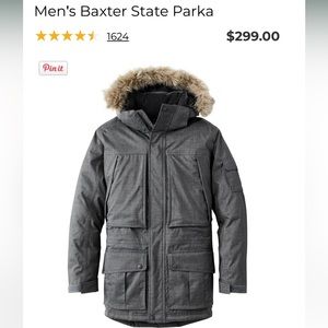 Lightly-worn Men’s LL Bean Baxter State Parka size Small